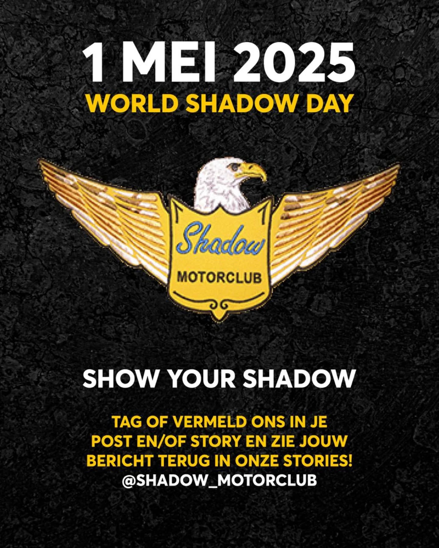 En het wordt schitterend weer om deze dag te vieren! Dus spring op je motor voor een lekker rondje of een functioneel tourtje naar je werk! En vergeet ons niet te vermelden in je bericht of story!
#WorldShadowDay #ShowYourShadow #ShadowMotorclub #Motorrijden #Honda #HondaShadow #HondaVT #HondaVTX #Chopper #Bobber #Cruiser #Toertocht #BikerLife #RideToLive #LiveToRide #MotorCycleLife #ShadowMC #VTwin