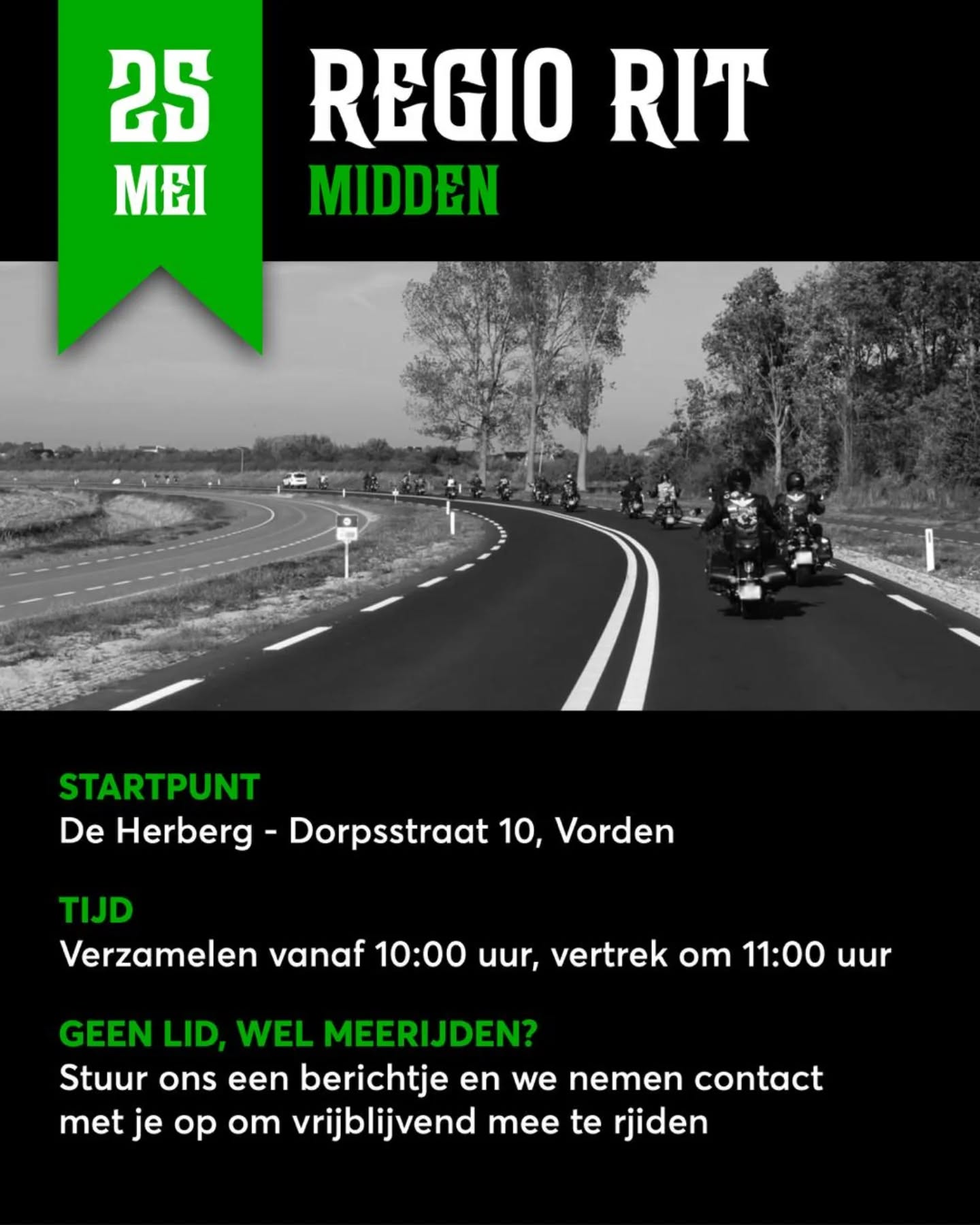 Op 25 mei organiseert regio midden een mooie rit! Voor de rit eerst even een bakkie en dan springen we op de motor.
Heb je een Honda VT of VTX en wil je ook een keer meerijden? Stuur ons gerust een berichtje!
#ShadowMotorclub #Motorrijden #Honda #HondaShadow #HondaVT #HondaVTX #HondaVT600 #HondaVT750 #HondaVT1100 #Chopper #Bobber #Cruiser #Toertocht #BikerLife #RideToLive #LiveToRide #MotorCycleLife #ShadowMC #VTwin