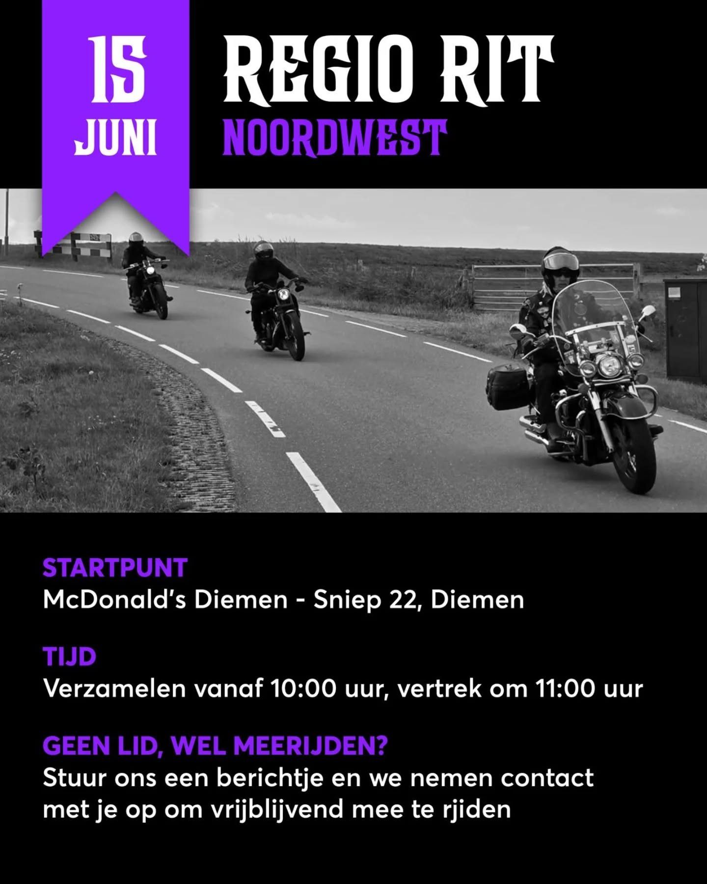 Op 15 juni organiseert noordwest weer een mooie regio rit. Heb je een vader die ook rijdt? Dan neem je die natuurlijk mee, een beter cadeau is er niet op vaderdag!
Heb je een Honda VT of VTX en wil je ook een keer meerijden? Stuur ons gerust een berichtje!
#ShadowMotorclub #Motorrijden #SamenRijden #HondaShadow #HondaVT #HondaVTX #HondaVT600 #HondaVT750 #HondaVT1100 #Chopper #Bobber #Cruiser #Toertocht #BikerLife #RideToLive #LiveToRide #Vaderdag #ShadowMC #VTwin