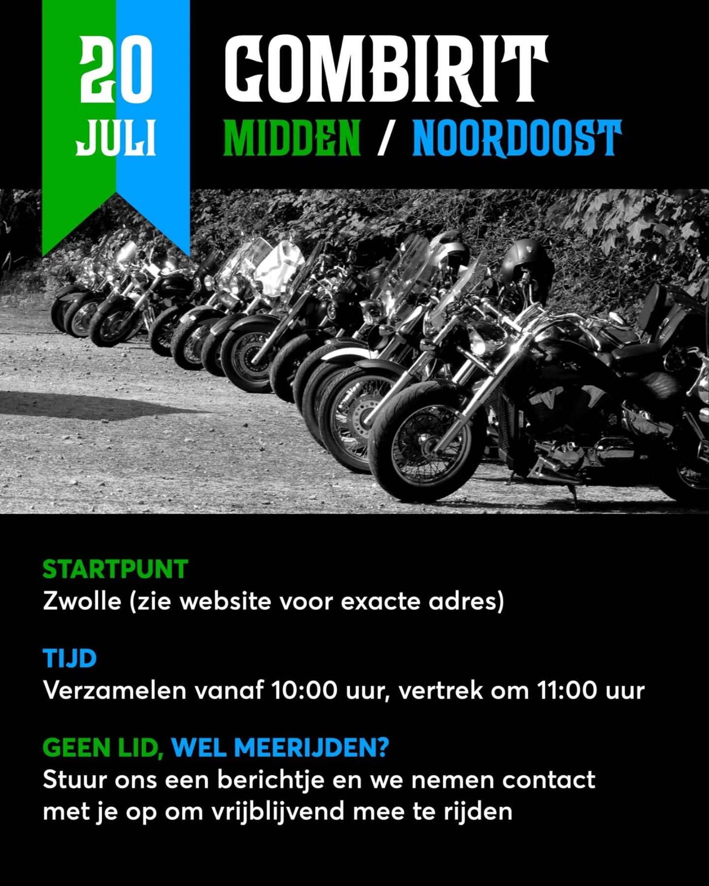 20 juli wordt een drukke dag want dan hebben we maar liefst drie ritten gepland staan in verschillende regio's! Allereerst de combirit van de regio's midden en noordoost. Deze regio's bundelen de krachten om tot een mooie rit te komen die uiteraard door beide regio's heen zal gaan!
Kijk voor de exacte locatie van het startpunt op de Shadow kalender (link in bio + even de rit zelf aanklikken).
Heb je een Honda VT of VTX en wil je ook een keer meerijden? Stuur ons gerust een berichtje!
#ShadowMotorclub #Motorrijden #Honda #HondaShadow #HondaVT #HondaVTX #HondaVT600 #HondaVT750 #HondaVT1100 #Chopper #Bobber #Cruiser #Toertocht #BikerLife #RideToLive #LiveToRide #RegioRit #NoordOostNederland #MiddenNederland #ShadowMC #VTwin