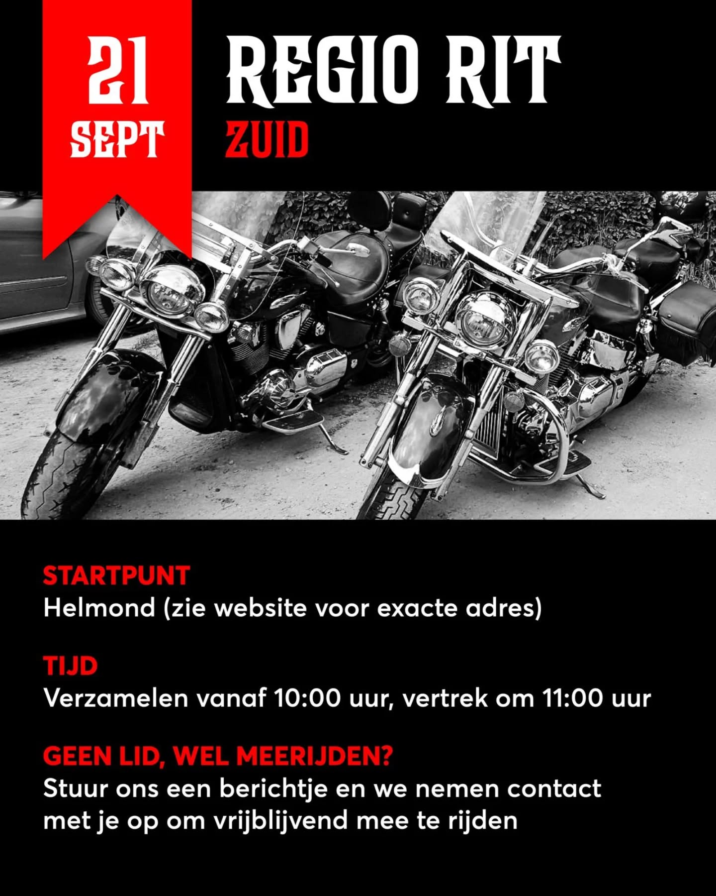 Heb je al plannen voor dit weekend? Er zijn namelijk weer twee ritten te rijden vanuit de Shadow Motorclub. Eentje in regio noordoost en eentje in regio zuid. Dus of je nou dichter bij de Noordpool woont of dichter bij de Evenaar, er is voor ieder wat wils! Uiteraard beginnen we weer met een bak koffie en natuurlijk zit er ook een lunchstop in. Dus hup! Tover die motor te voorschijn en rij mee!
Kijk voor de exacte locatie van het startpunt op de Shadow Kalender (link in bio + even de rit zelf aanklikken).
Heb je een Honda VT of VTX en wil je ook een keer meerijden? Stuur ons gerust een berichtje!
#ShadowMotorclub #Motorrijden #Honda #HondaShadow #HondaVT #HondaVTX #HondaVT600 #HondaVT750 #HondaVT1100 #Chopper #Bobber #Cruiser #Toertocht #BikerLife #RideToLive #LiveToRide #RegioRit #ZuidNederland #Brabant #Limburg #RideOut #DutchRideOut #ShadowMC #VTwin