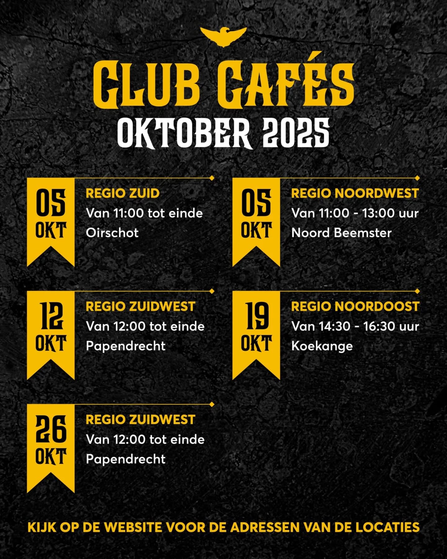 Dat het seizoen (bijna) over is betekent natuurlijk niet dat we elkaar niet meer zien. De maand oktober is tevens weer de start voor het winterseizoen waarin we elke maand een of meerdere Club Cafés organiseren per regio. Gezellig een beetje bijkletsen, wat drinken en/of wat eten. Misschien heb je een technische vraag, vind je het leuk om een spelletje mee te nemen of wil je alvast wat tripjes of ritten organiseren voor volgende seizoen? Kom dan vooral langs bij het Club Café!
Ben je nog geen lid van de Shadow Motorclub maar heb je wel interesse in een lidmaatschap? Ook dan ben je van harte welkom! Stuur ons dan vooral een berichtje. Zo kun je alvast een beetje sfeer proeven en alvast wat mensen leren kennen.
Kijk voor de exacte locaties van het Club Café op de Shadow Kalender (link in bio + even het Club Café zelf aanklikken).
#ShadowMotorclub #Motorrijden #Honda #HondaShadow #HondaVT #HondaVTX #HondaVT600 #HondaVT750 #HondaVT1100 #Chopper #Bobber #Cruiser #ClubCafe #BikerLife #RideToLive #LiveToRide #BikerCafe #NoordOostNederland #ZuidNederland #ZuidWestNederland #NoordWestNederland #StamCafe #ShadowMC #VTwin