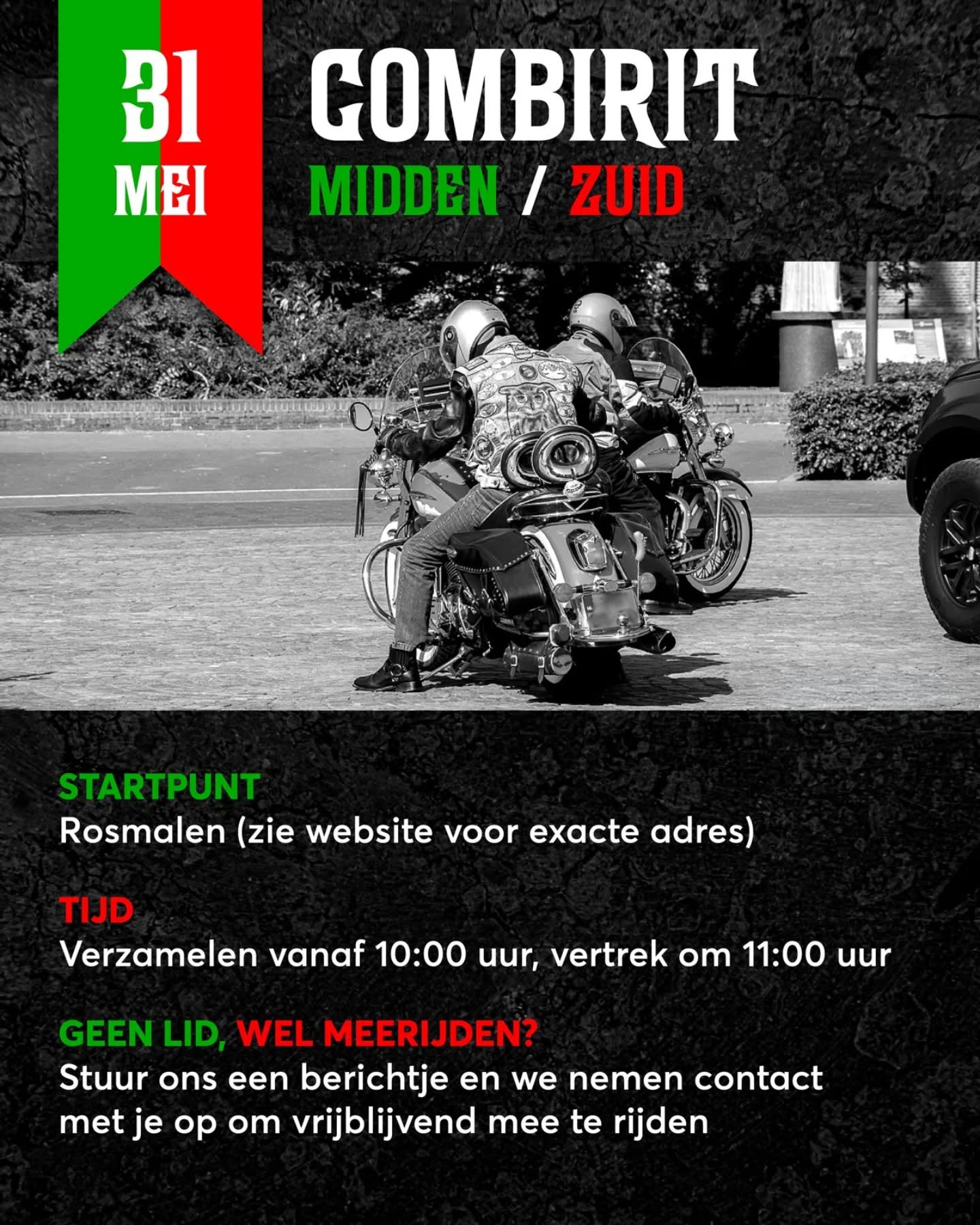 Het is weer tijd voor een mooie combirit tussen twee regio's! Dit weekend wordt er een rit gereden door regio Zuid en Midden. De route start in Rosmalen en gaat dwars door het Brabantse land, de Betuwe en de Utrechtse Heuvelrug om te eindigen in Doorn. Dit belooft een prachtige rit te worden, dus haak vooral aan!
Kijk voor de exacte locatie van het startpunt op de Shadow Kalender (link in bio + even de rit zelf aanklikken)
Heb je een Honda VT of VTX ben je (nog) geen lid en wil je ook een keer meerijden? Stuur ons gerust een berichtje!
#ShadowMotorclub #HondaShadow #HondaVT #HondaVTX #MotorrijdenNederland