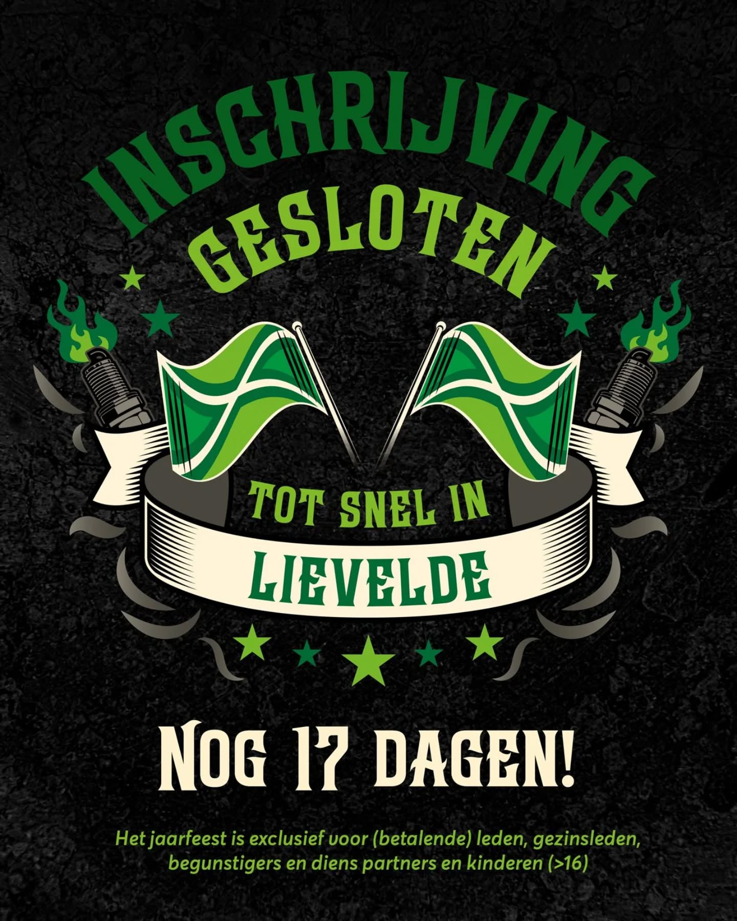 Nu dat de inschrijvingen gesloten zijn komt het Shadow Jaarfeest pas écht dichtbij! We hebben maar liefst 131 aanmeldingen ontvangen van mensen die wel zin hebben in een feestje! 😉
Wij hebben er ook ontzettend veel zin in en we beginnen daarom alvast met aftellen! Zodat jij weet hoeveel dagen je nog hebt om je motor te poetsen, je tentje af te stoffen, je vest nog een laatste upgrade te geven of gewoon om je tas in te pakken.
Tot op het jaarfeest! 😎
#ShadowMotorclub #HondaShadow #RideToParty #BikerEvent #ShadowJaarfeest